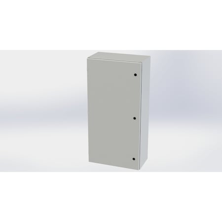 Saginaw Control & Engineering 1/4 Turn Latch Electrical Enclosures, 48 in H, 12 in D, 24 in W, NEMA 3R, 4, 12, 13, Carbon Steel SCE-48EL2412LPLG